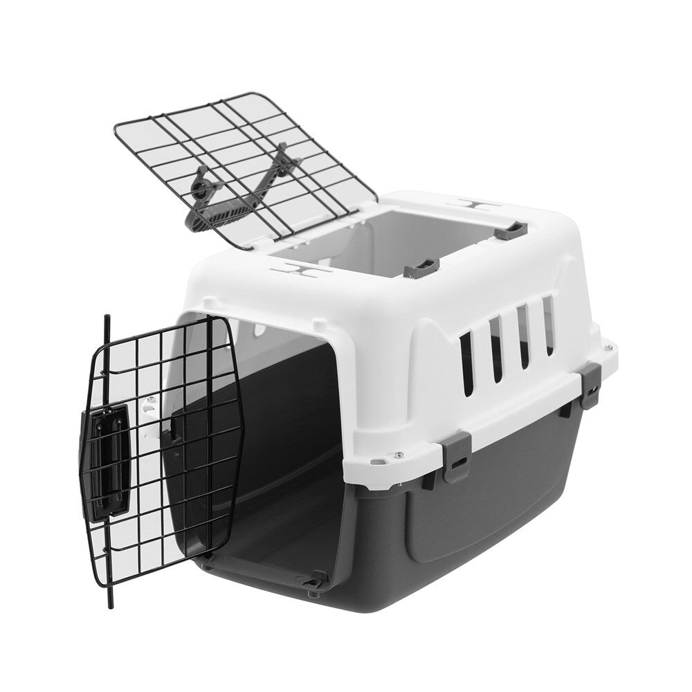 30193-paws-claws-46-5cm-metal-door-travel-pet-carrier-small-white
