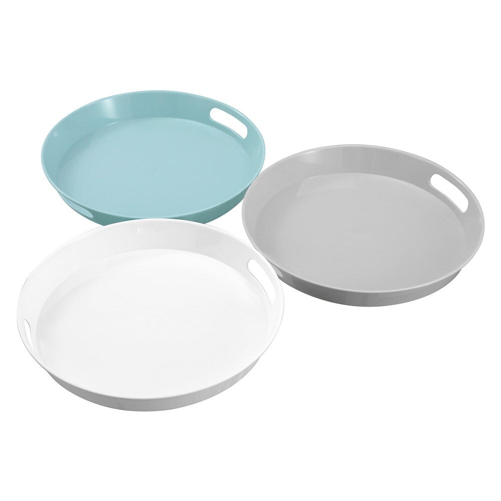 30230-lemon-lime-38cm-handled-melamine-serving-tray-round-large-assorted