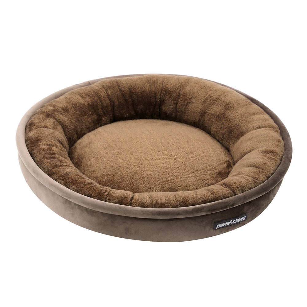 30278-paws-claws-lux-60x60cm-round-pet-bed-small-mocha