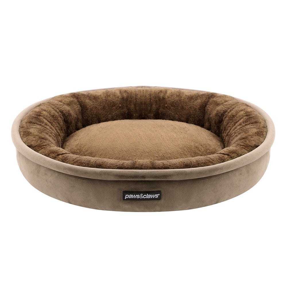 30278-paws-claws-lux-60x60cm-round-pet-bed-small-mocha