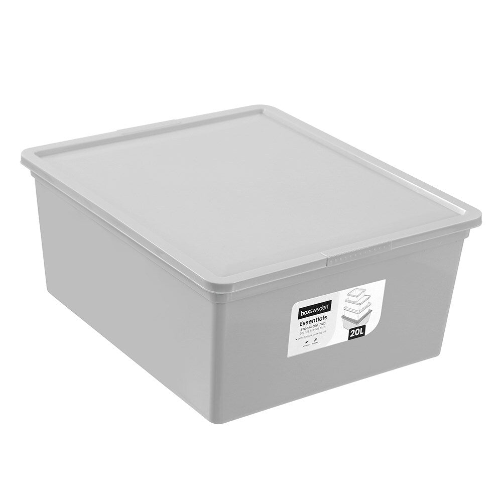 30414-boxsweden-20l-39cm-essentials-stackable-tub-assorted