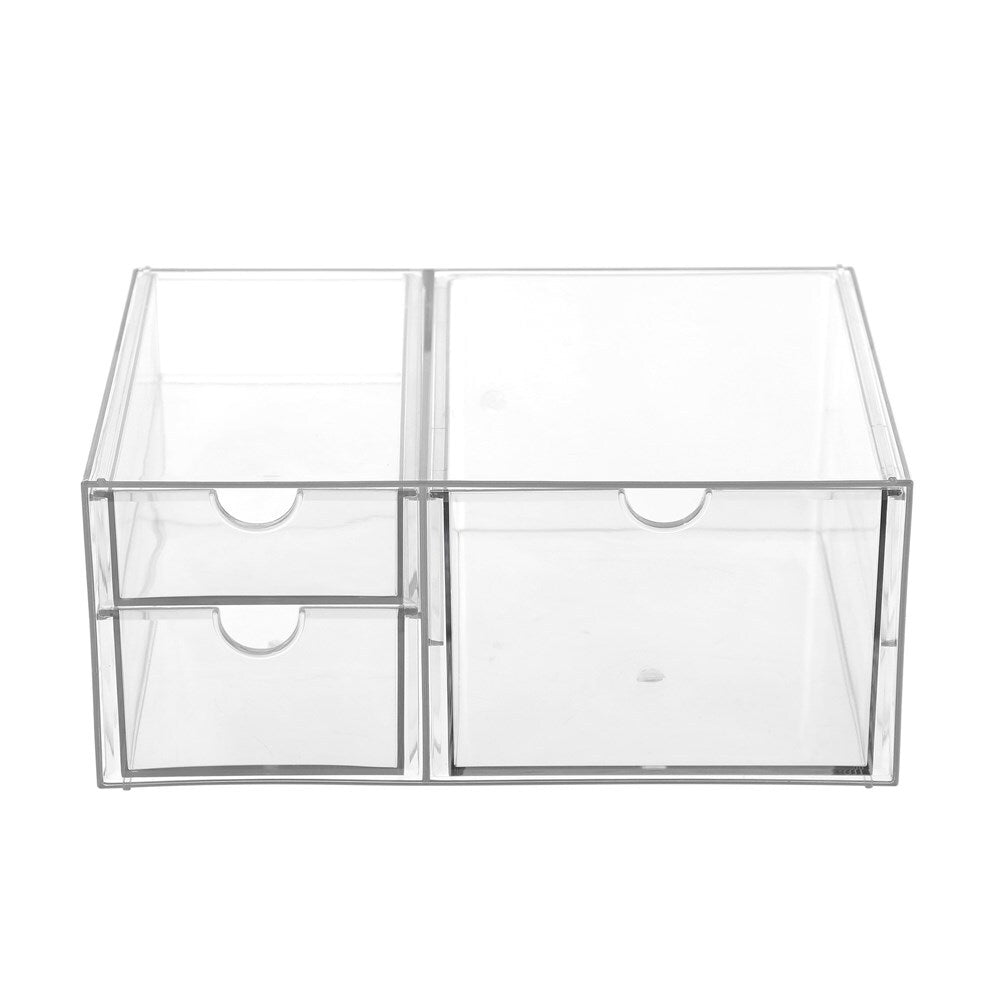 30728-boxsweden-25-5cm-crystal-3-drawer-station-shelf-clear