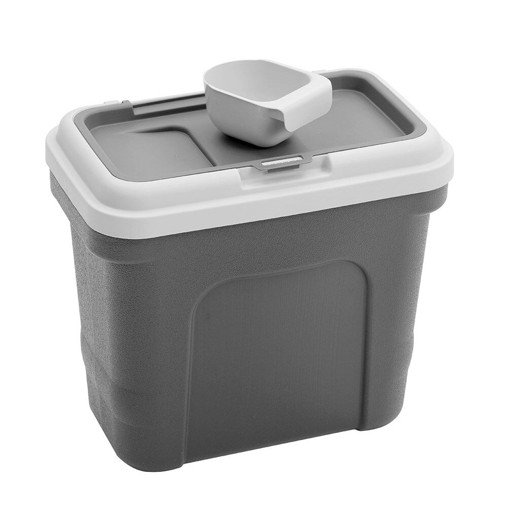 31190-paws-claws-49-5cm-30l-pet-dry-food-storer-w-scoop-grey