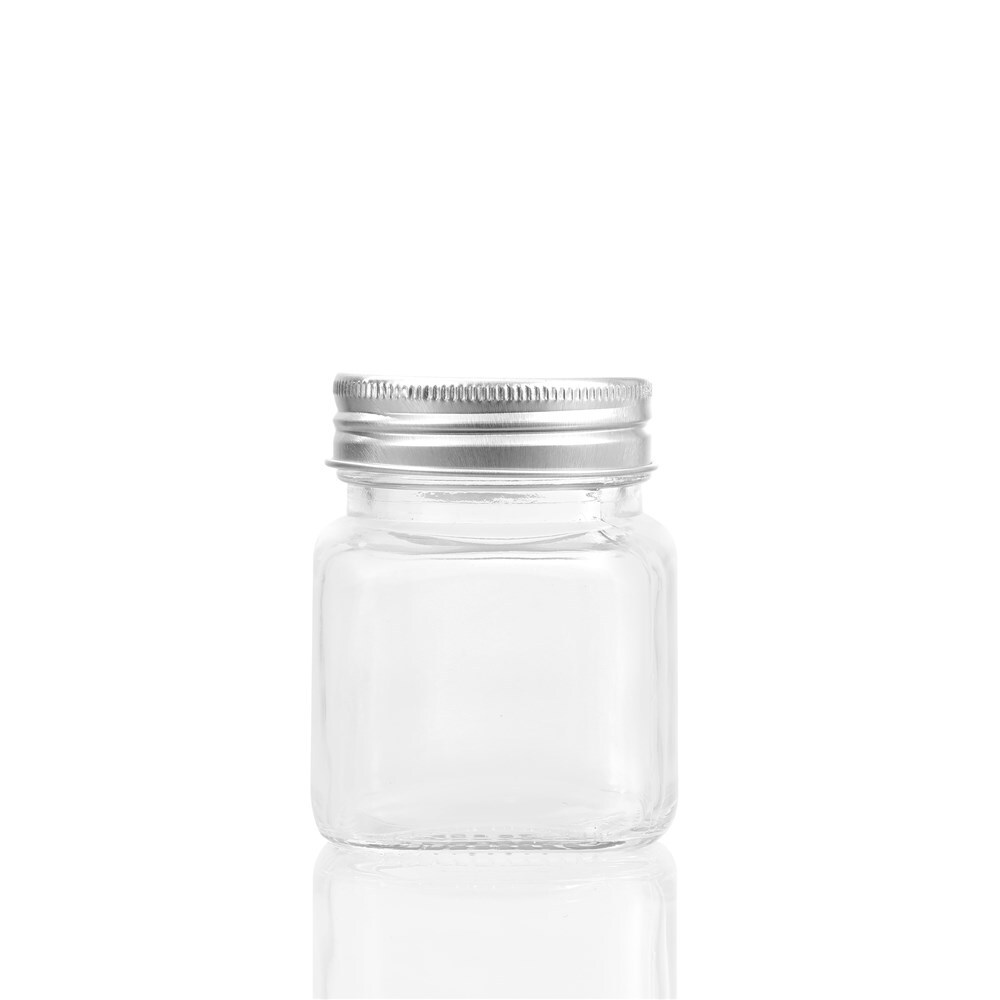 31411-4pk-lemon-lime-140ml-square-jar-capri-glass-w-silver-lid