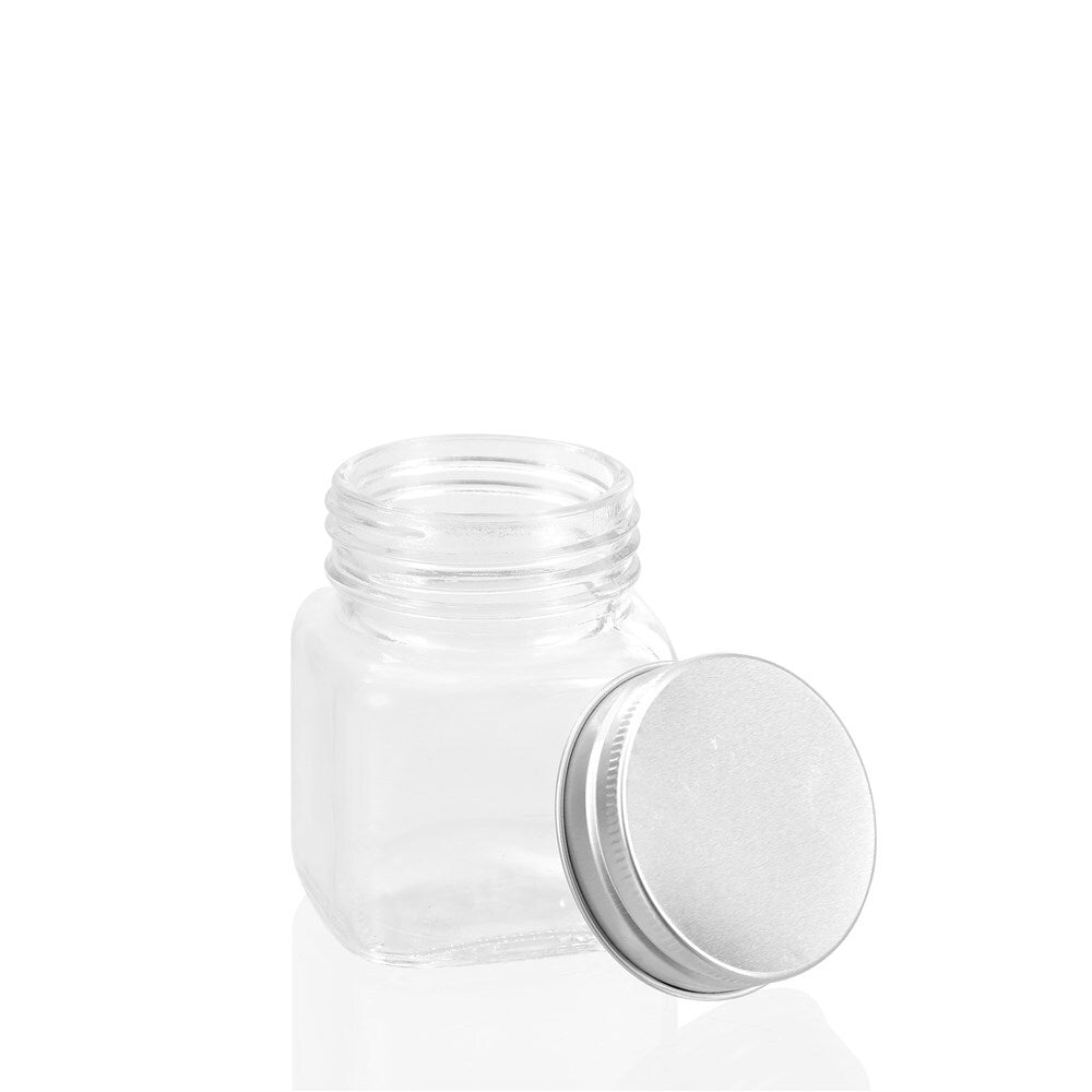 31411-4pk-lemon-lime-140ml-square-jar-capri-glass-w-silver-lid