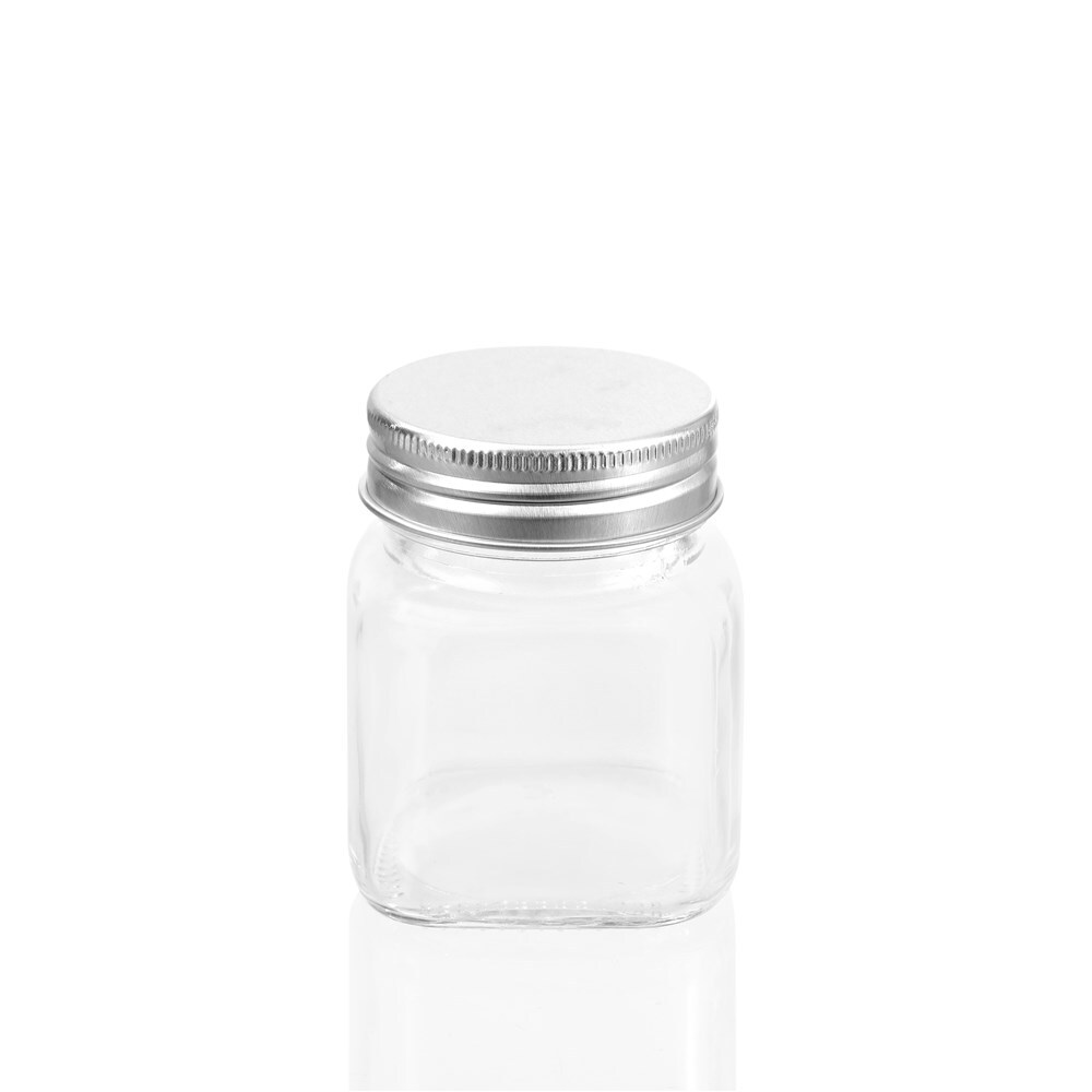 31411-4pk-lemon-lime-140ml-square-jar-capri-glass-w-silver-lid