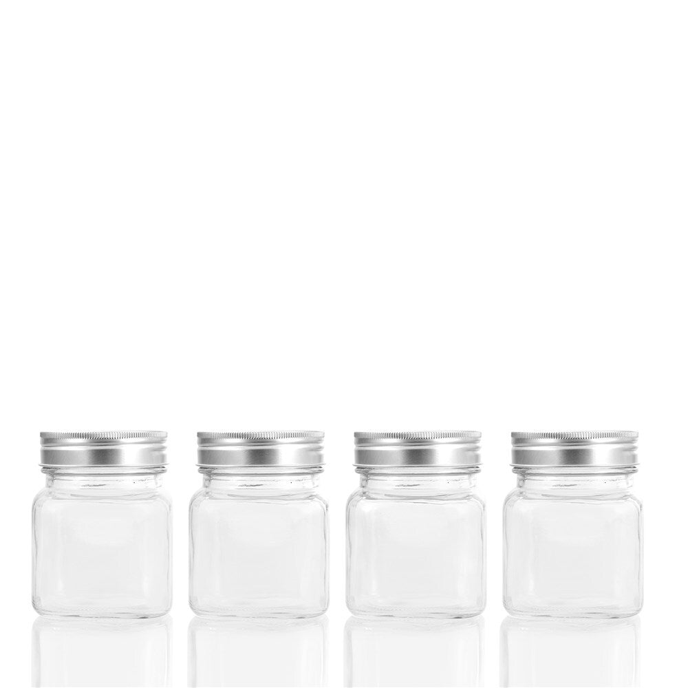 31428-4pk-lemon-lime-280ml-square-jar-capri-glass-w-silver-lid