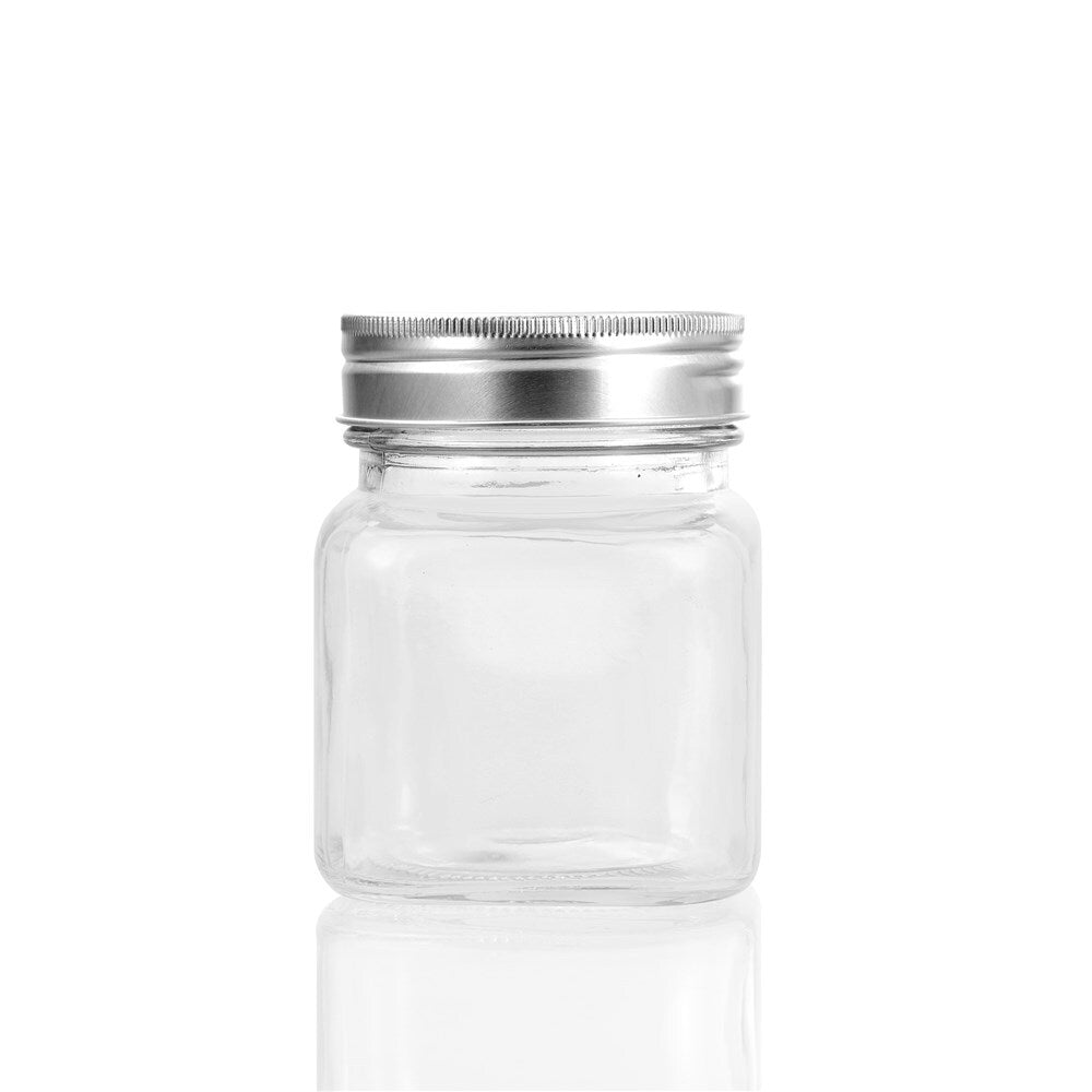 31428-4pk-lemon-lime-280ml-square-jar-capri-glass-w-silver-lid