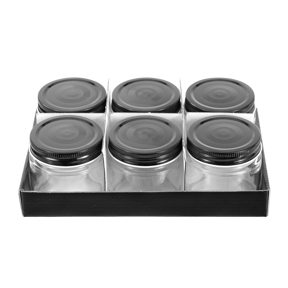 31466-6pk-lemon-lime-200ml-preserve-jar-capri-glass-w-black-lid