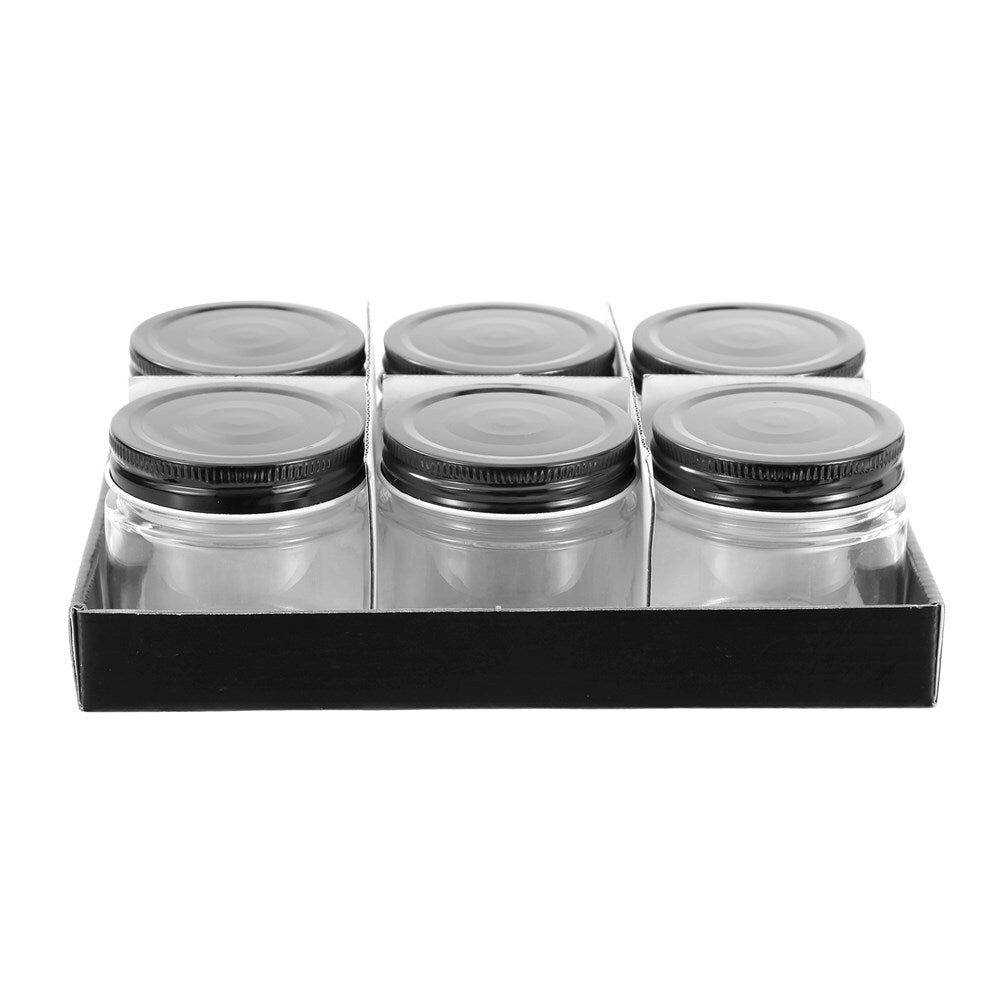 31466-6pk-lemon-lime-200ml-preserve-jar-capri-glass-w-black-lid
