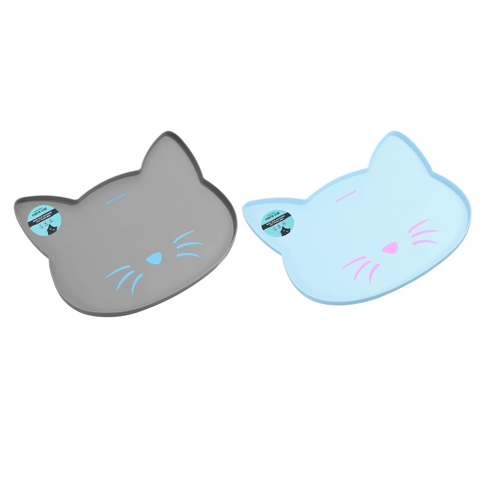 31565-2pc-paws-claws-45-5cm-silicone-cat-feeding-mat-asstd