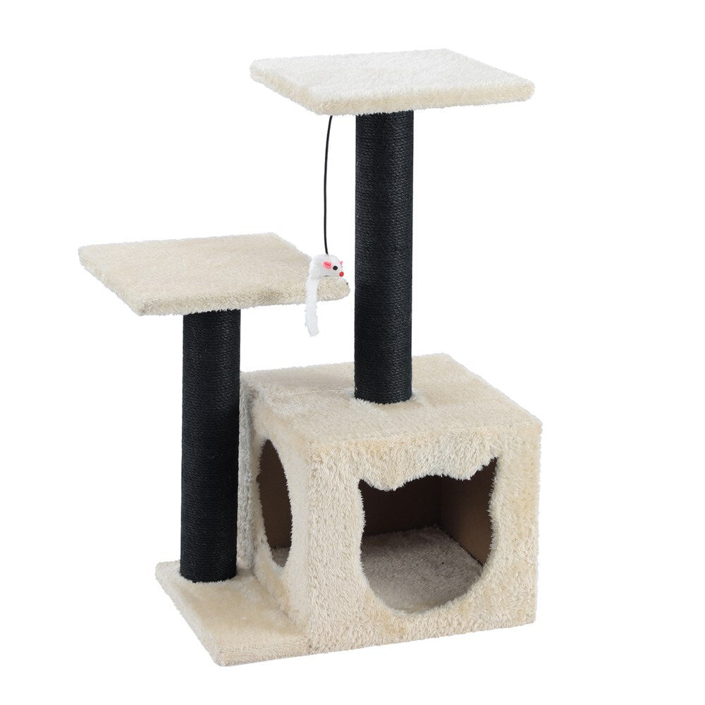33125-paws-claws-63cm-catsby-cat-double-platform-hideaway-tower-assorted