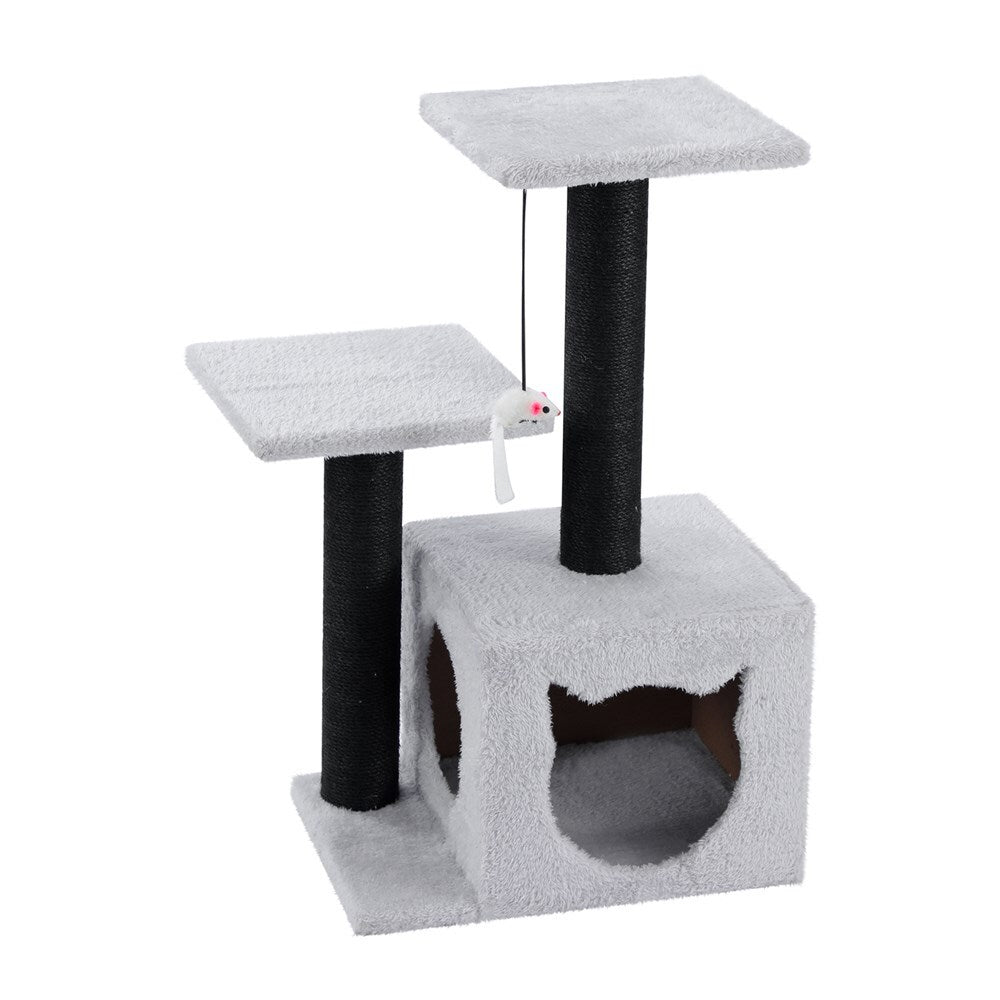 33125-paws-claws-63cm-catsby-cat-double-platform-hideaway-tower-assorted
