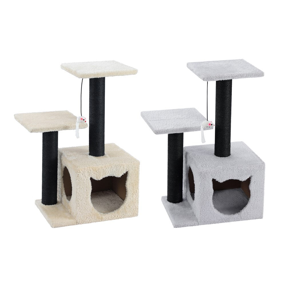33125-paws-claws-63cm-catsby-cat-double-platform-hideaway-tower-assorted