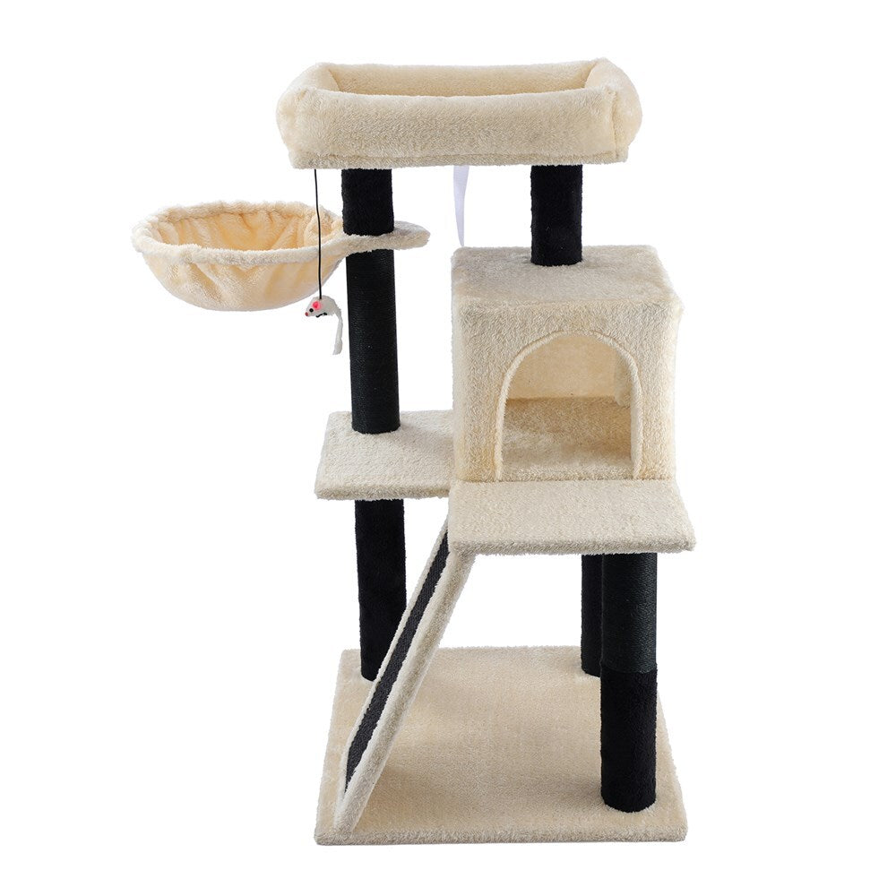 33149-paws-claws-98cm-catsby-clifton-condo-cat-tree-cream
