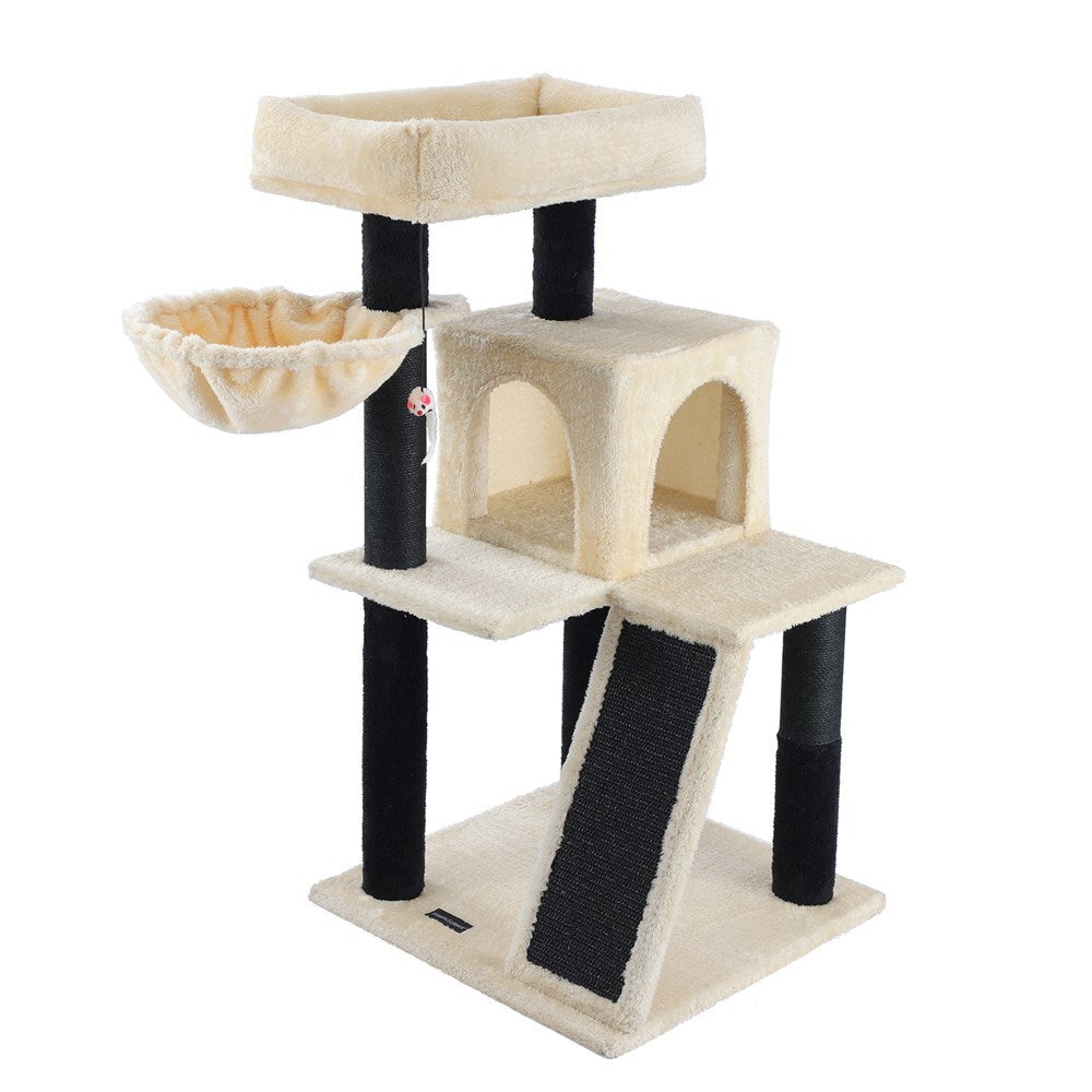 33149-paws-claws-98cm-catsby-clifton-condo-cat-tree-cream