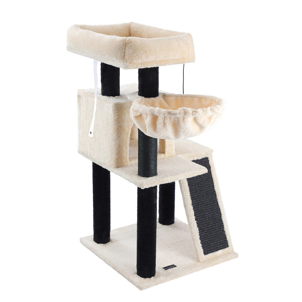 33149-paws-claws-98cm-catsby-clifton-condo-cat-tree-cream
