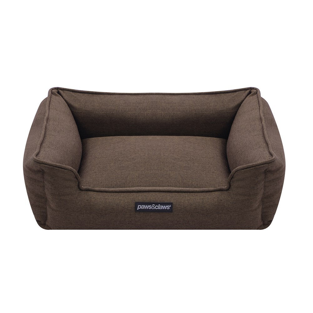 33651-paws-claws-60cm-pia-walled-cat-dog-pet-bed-medium-brown
