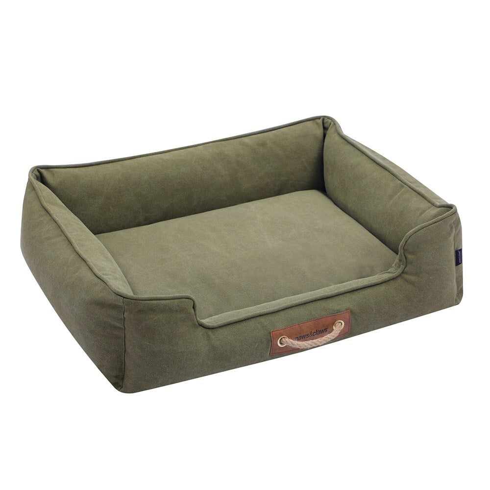 33668-paws-claws-lighthouse-80cm-heavy-canvas-walled-pet-bed-lrg-olive-cotton
