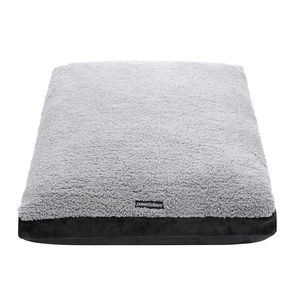 33699-paws-claws-primo-plush-90cm-pet-mattress-bed-medium-grey-charcoal