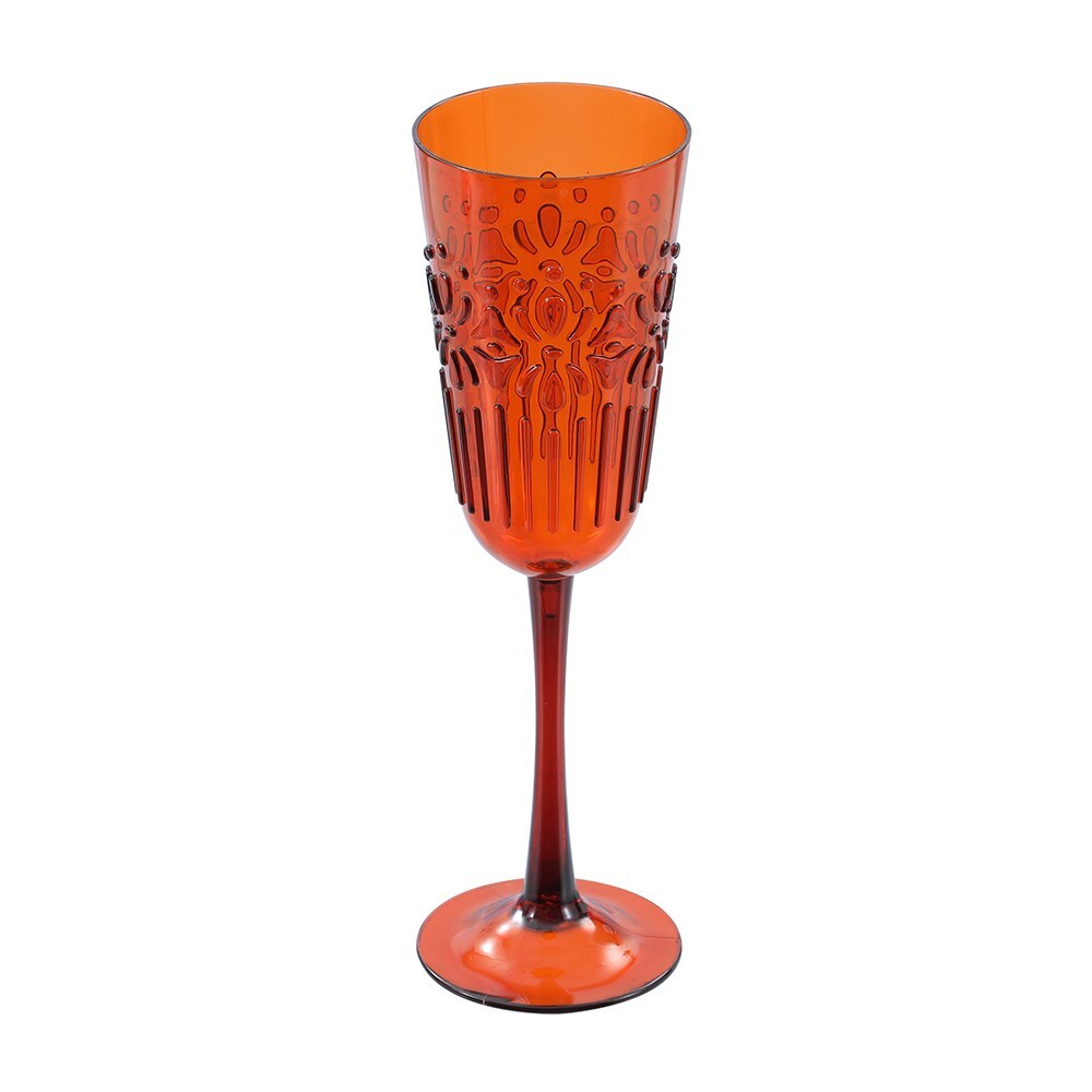 34788-lemon-lime-floral-deco-320ml-plastic-champagne-goblet-assorted
