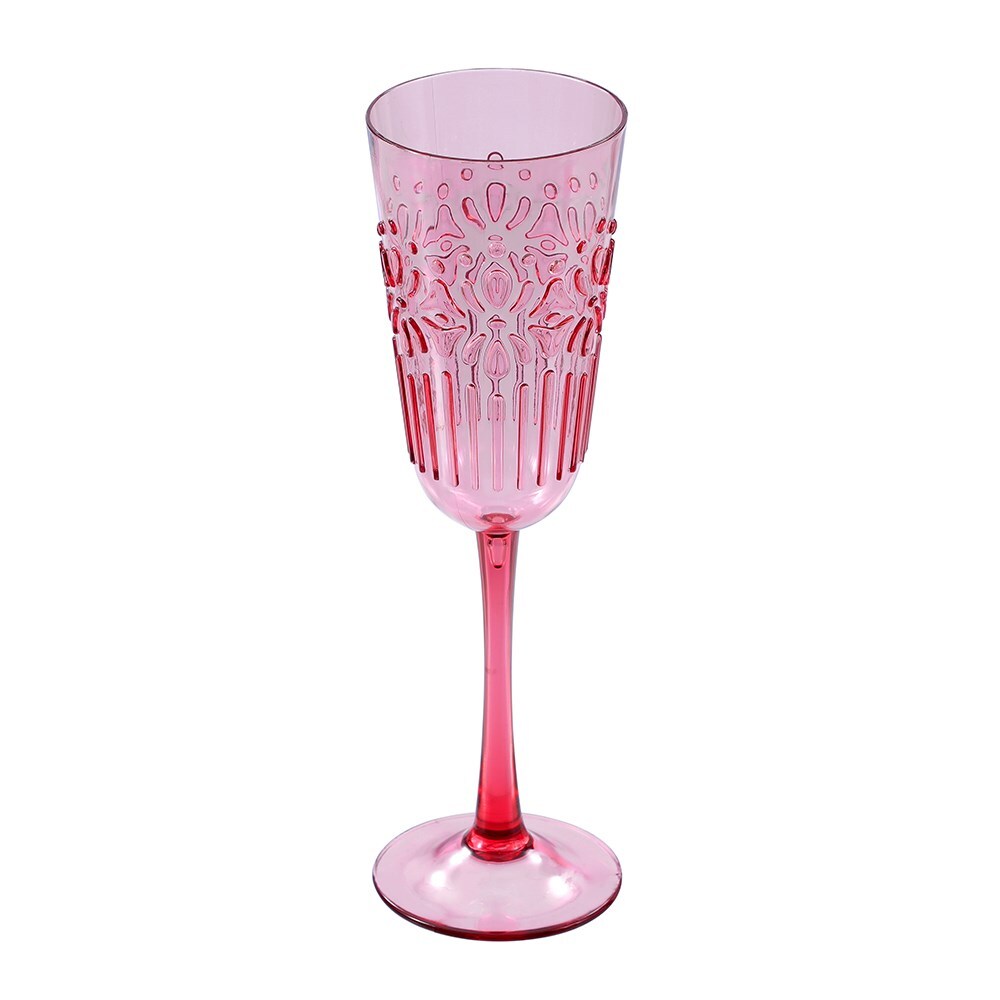 34788-lemon-lime-floral-deco-320ml-plastic-champagne-goblet-assorted