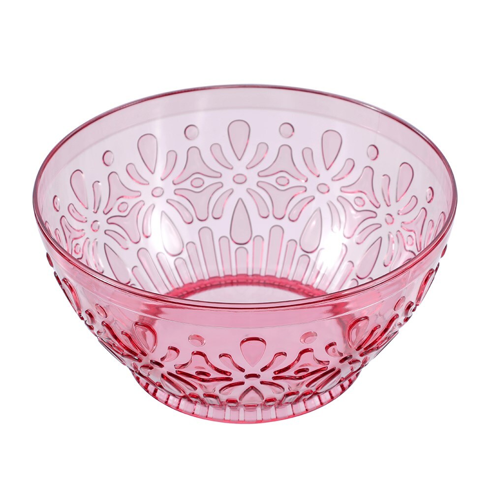 34801-lemon-lime-floral-deco-24cm-serving-plastic-bowl-assorted
