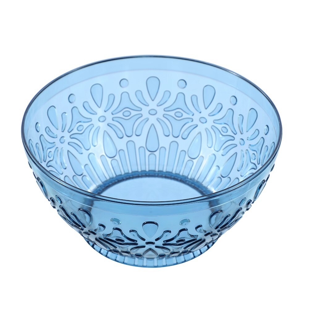 34801-lemon-lime-floral-deco-24cm-serving-plastic-bowl-assorted