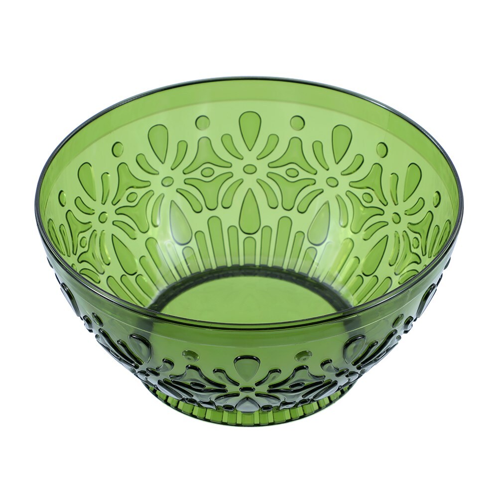 34801-lemon-lime-floral-deco-24cm-serving-plastic-bowl-assorted