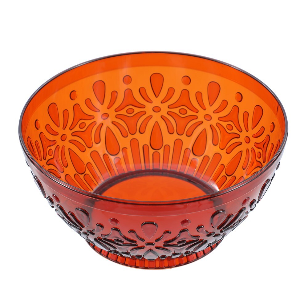 34801-lemon-lime-floral-deco-24cm-serving-plastic-bowl-assorted