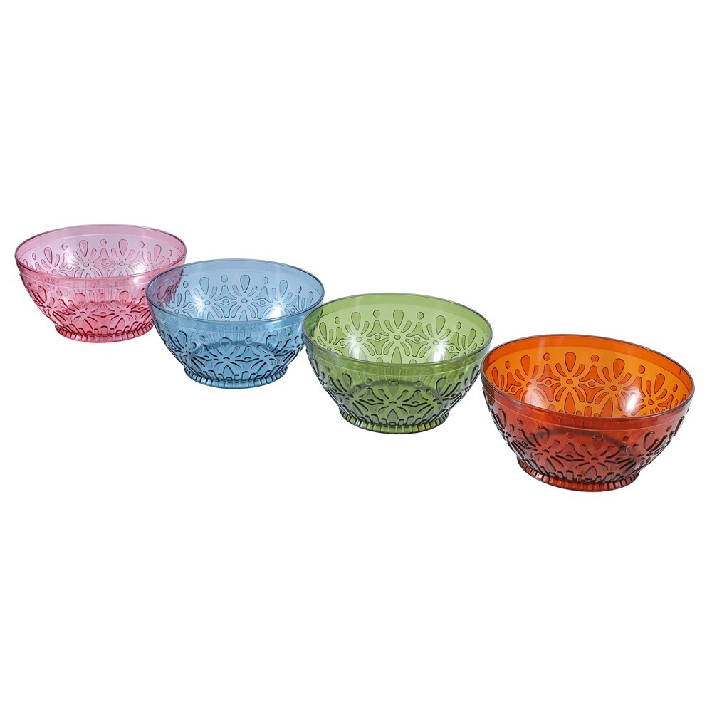 34801-lemon-lime-floral-deco-24cm-serving-plastic-bowl-assorted