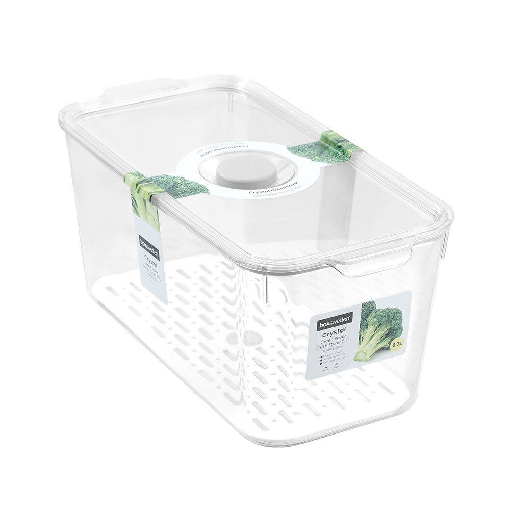 34856-boxsweden-crystal-5-7l-33-5cm-green-saver-fresh-storer-container-clear