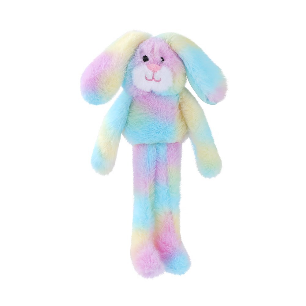 34979-paws-claws-55cm-tie-dye-plush-rabbit-dog-toy-w-squeaker-assorted