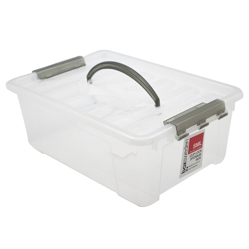 43691-boxsweden-8l-36cm-carry-storage-box-container-w-handle-transparent