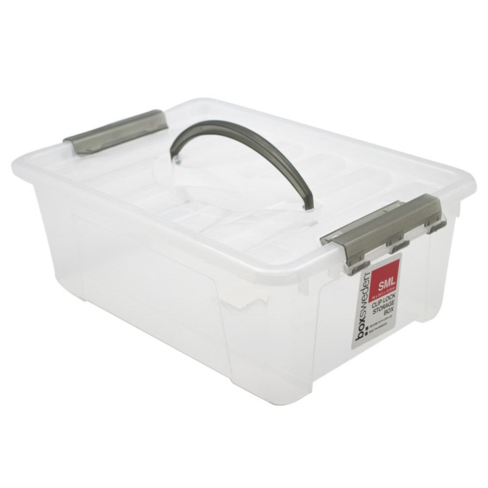 43691-boxsweden-8l-36cm-carry-storage-box-container-w-handle-transparent