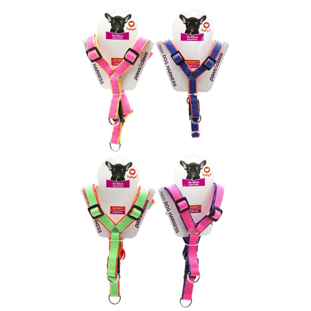 44384-paws-claws-colourful-p-u-nylon-harness-30-50cm