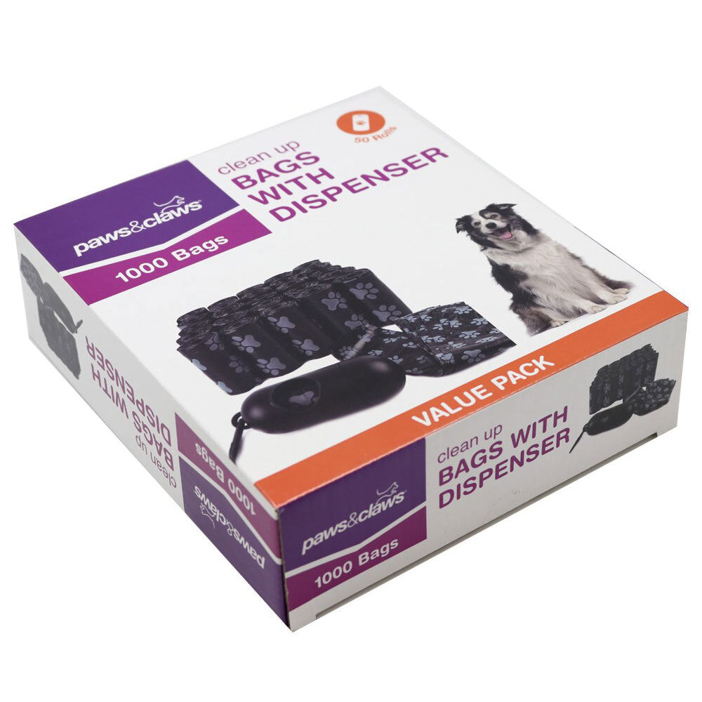 47477-1000pc-paws-claws-doggy-clean-up-bags-with-dispenser