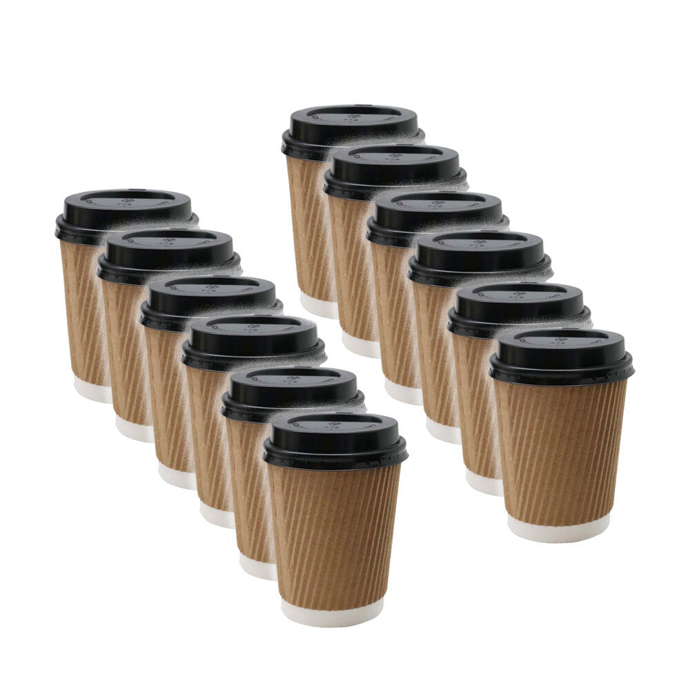 48078-12pk-lemon-lime-280ml-ripple-wall-coffee-cups-w-lids-assorted