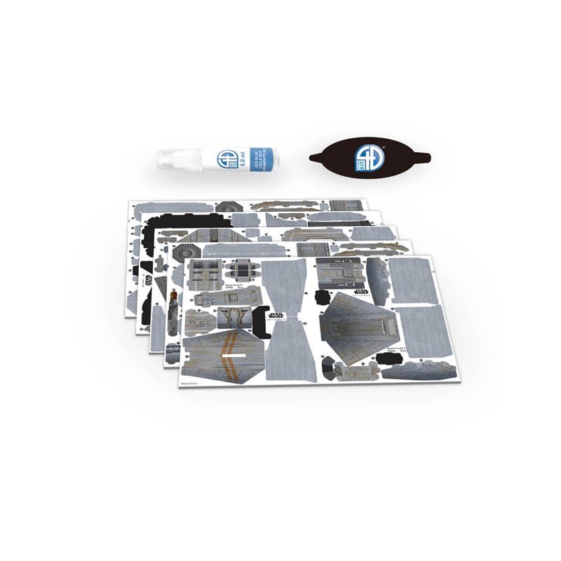 4d51306-140pc-star-wars-the-mandalorian-razor-3d-crest-paper-model-kit-10