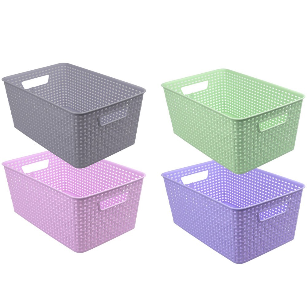 61008-boxsweden-woven-pattern-basket-26x39x16-5cm-assorted