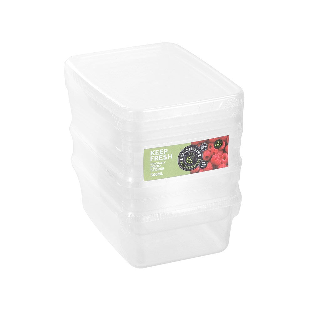 61046-3pk-lemon-lime-keep-fresh-300ml-11cm-food-container-clear