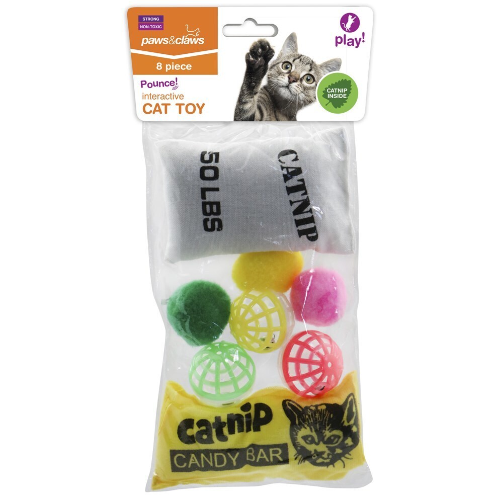 64566-8pk-paws-claws-cat-activity-toy-with-catnip-assorted