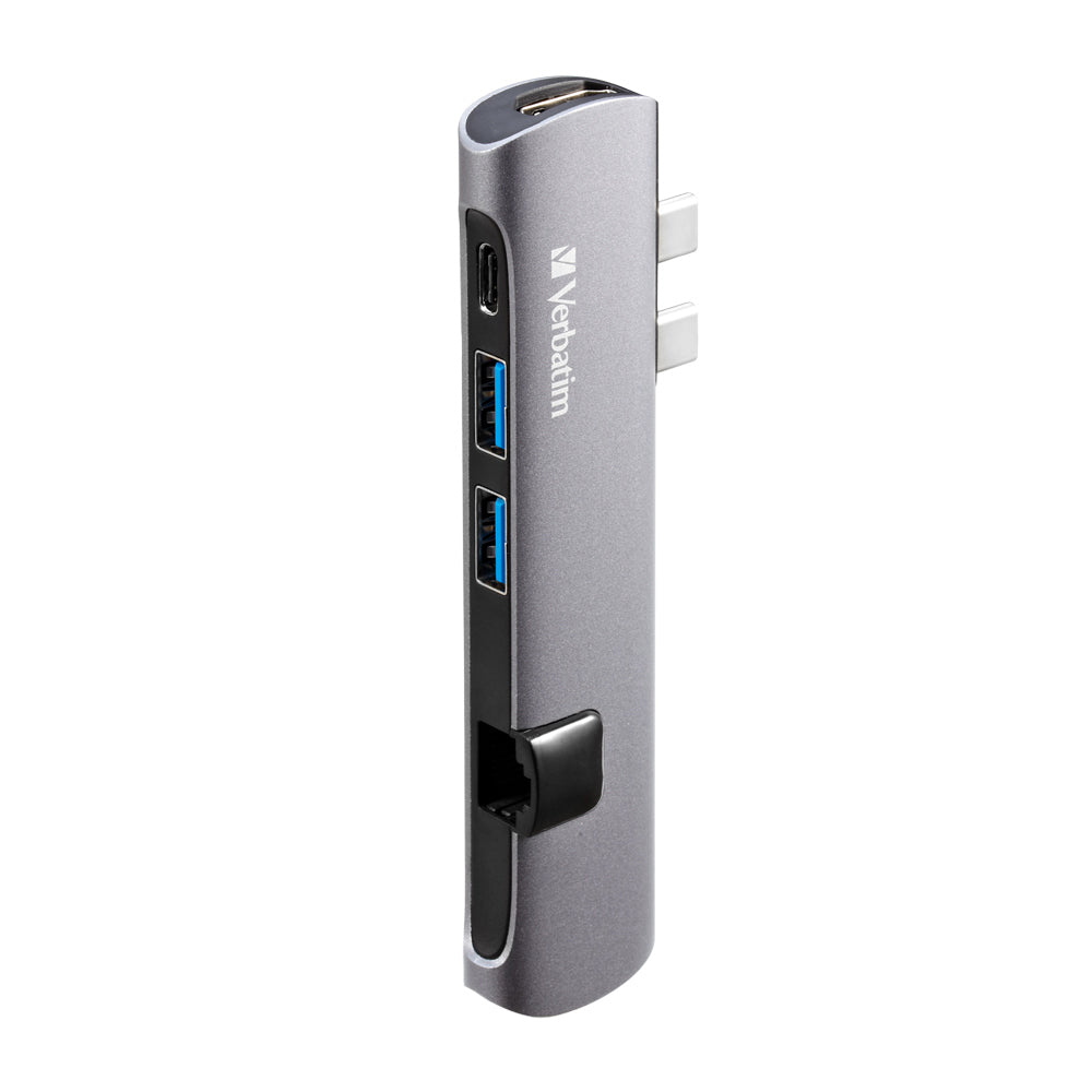 65801-verbatim-dual-usb-c-to-hdmi-rj45-usb-3-0-hub-grey