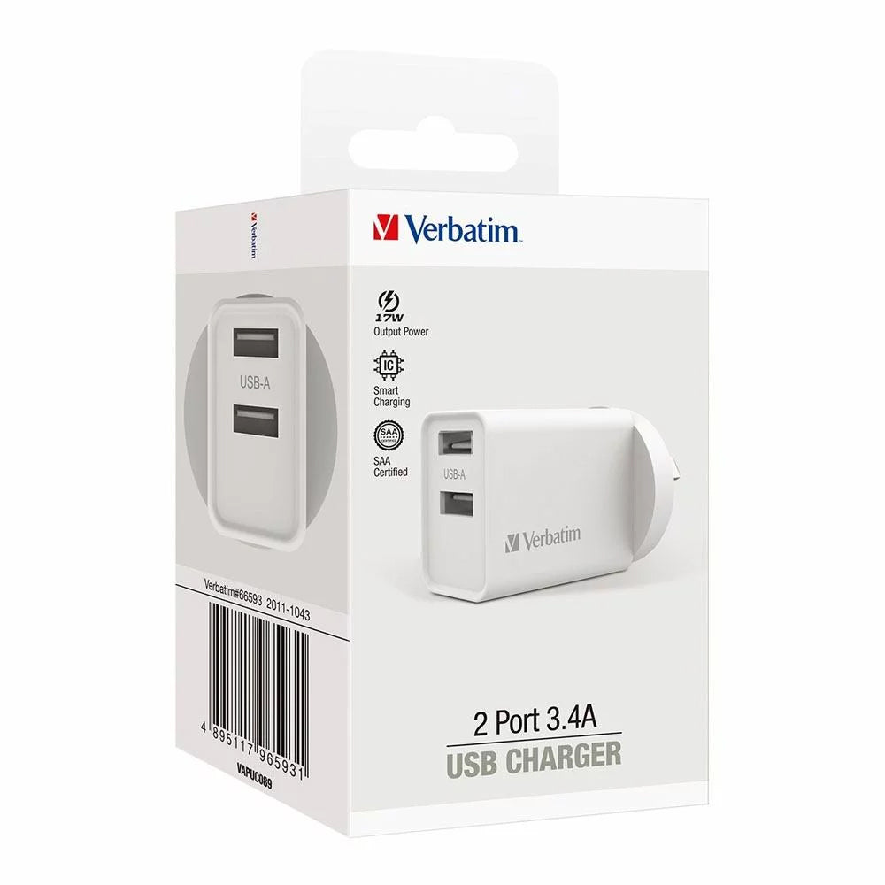 66593-verbatim-usb-wall-dual-charger-single-port-2-4amp