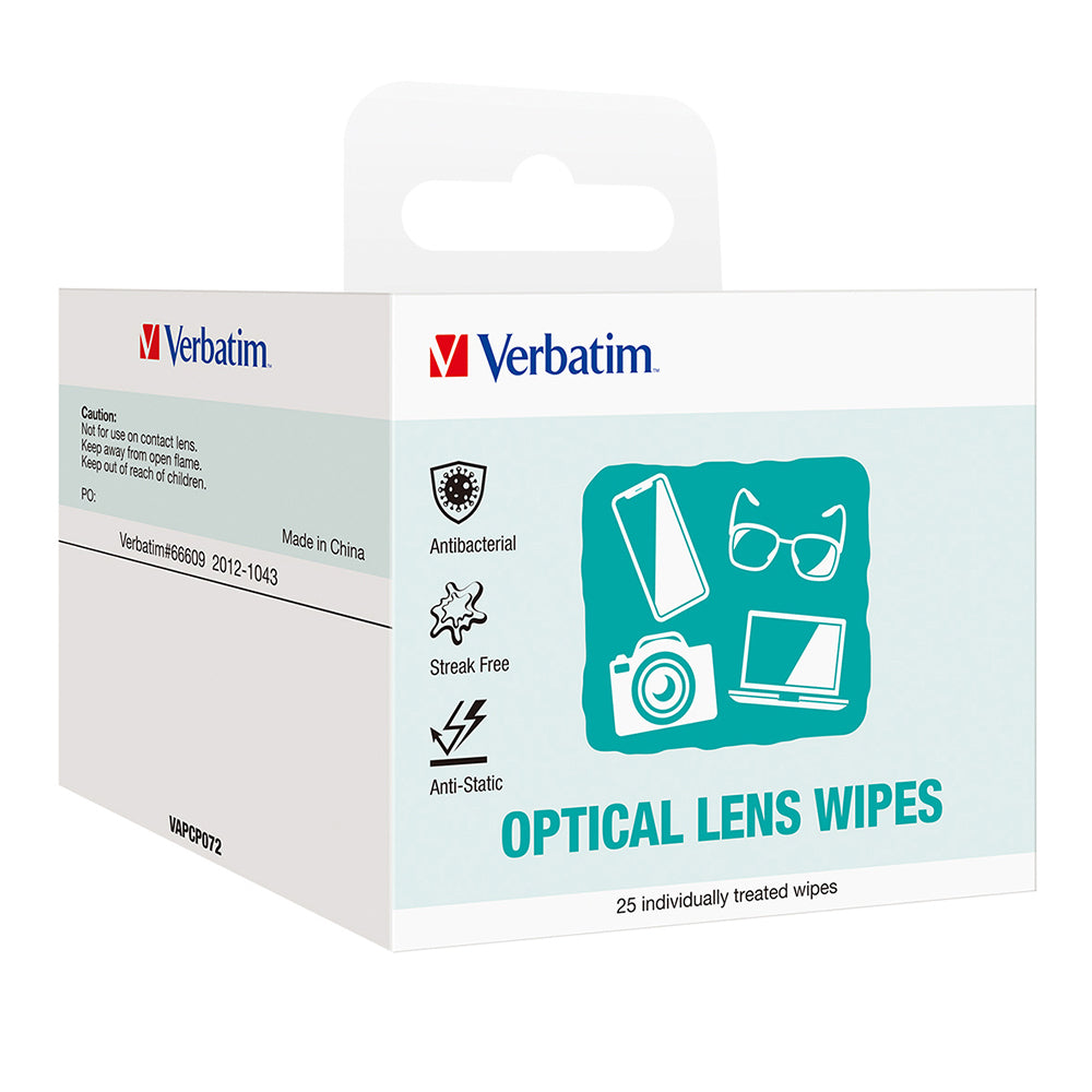 66609-25pc-verbatim-cleaning-wipes-for-optical-lens-eye-glasses-camera-vr