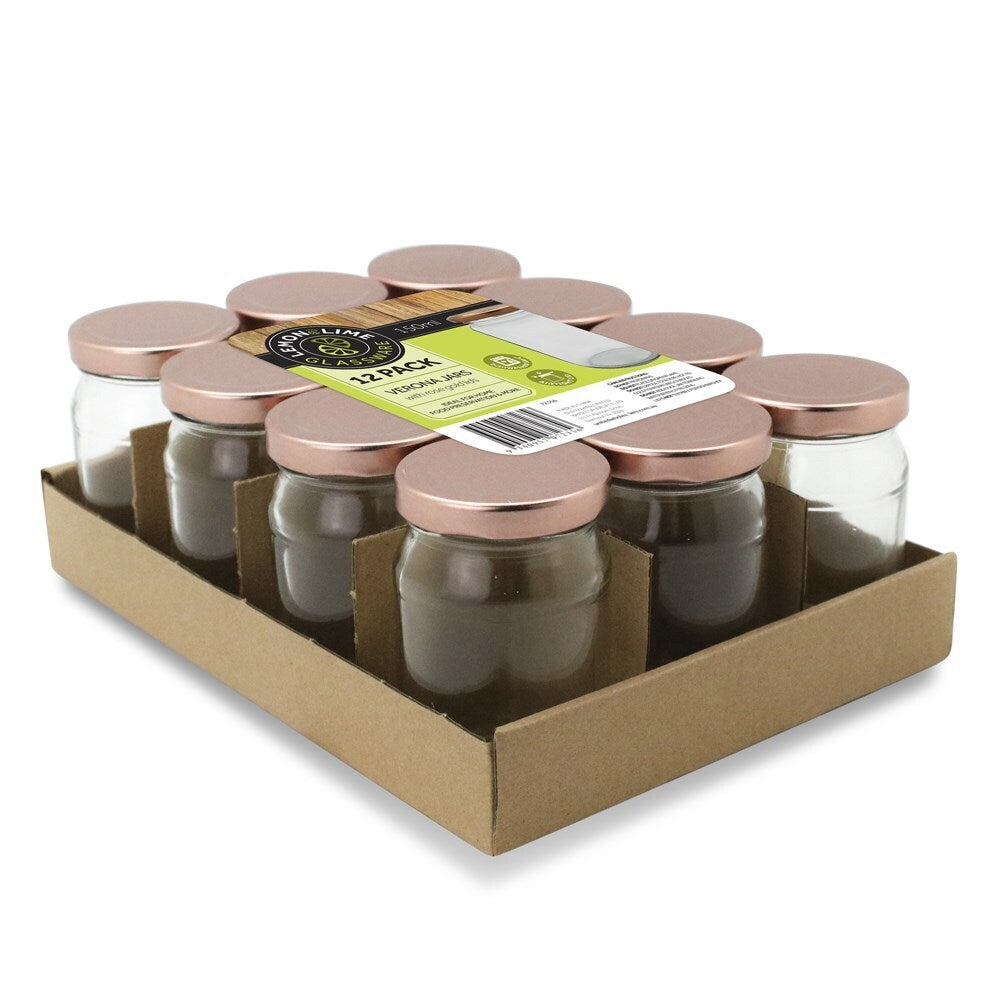 72356-12pk-lemon-lime-verona-glass-jar-150ml-rose-gold-lid