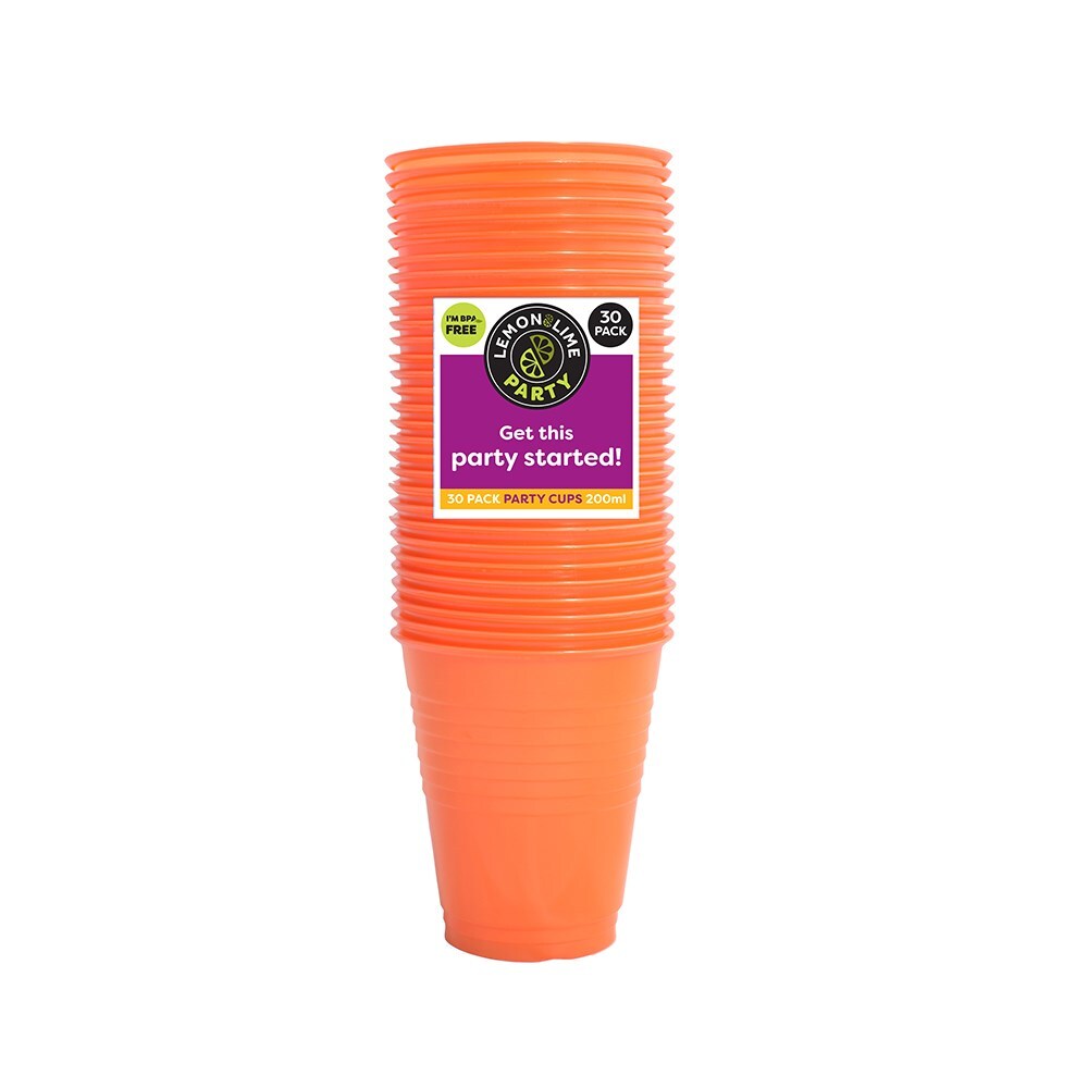 72912-30pk-lemon-lime-l-l-party-cups-orange-200ml