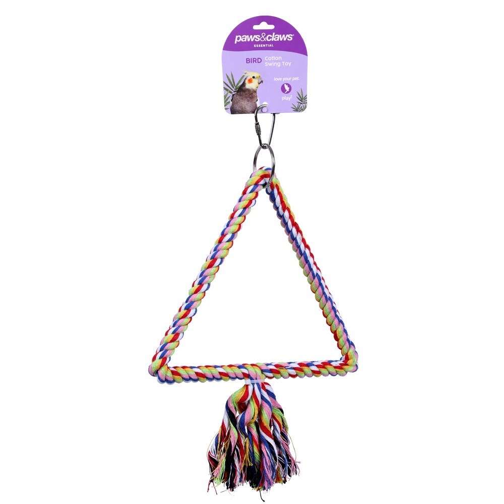 76514-paws-claws-cotton-swing-bird-toy-20-5x28cm-assorted