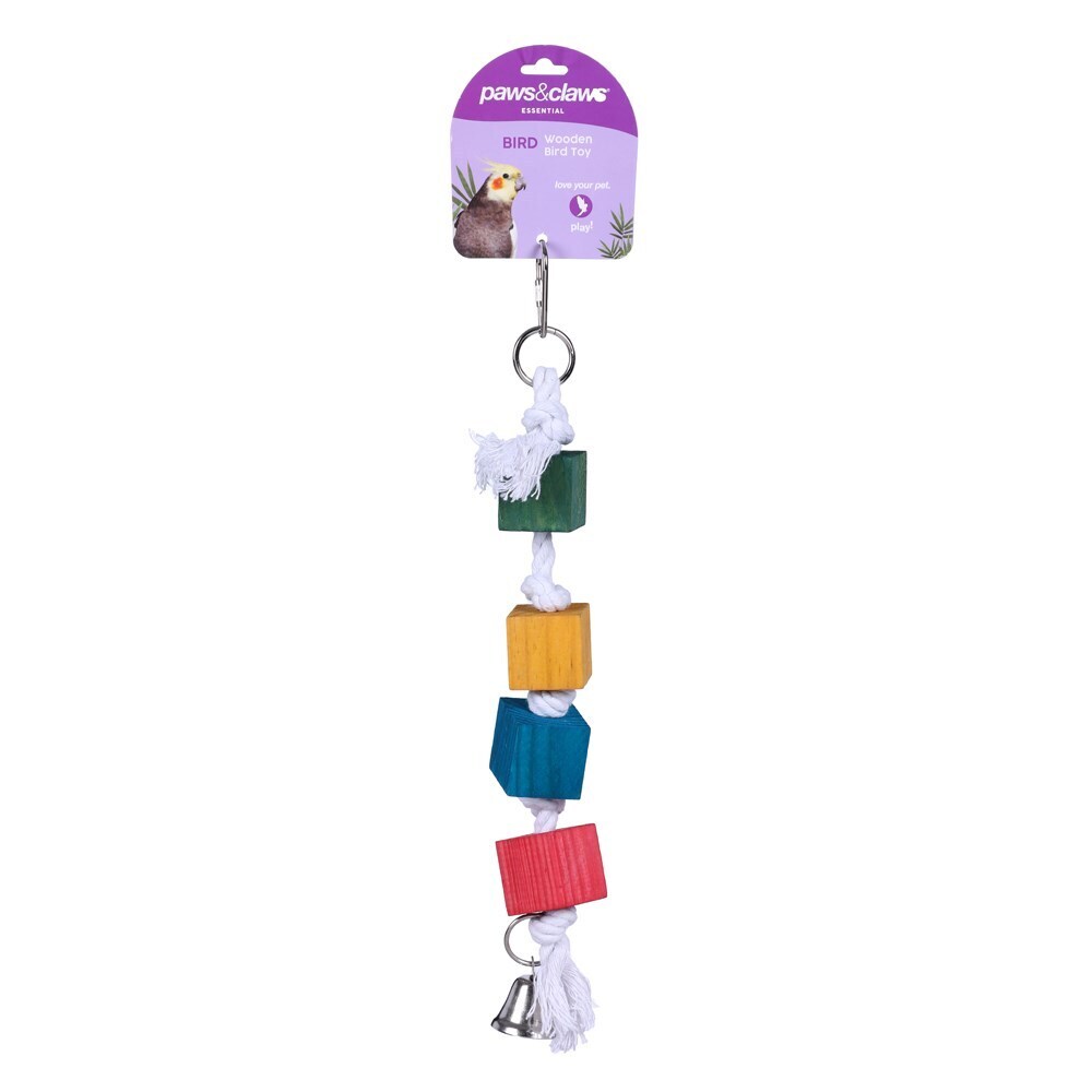 76538-paws-claws-wooden-bird-toy-34cm-assorted