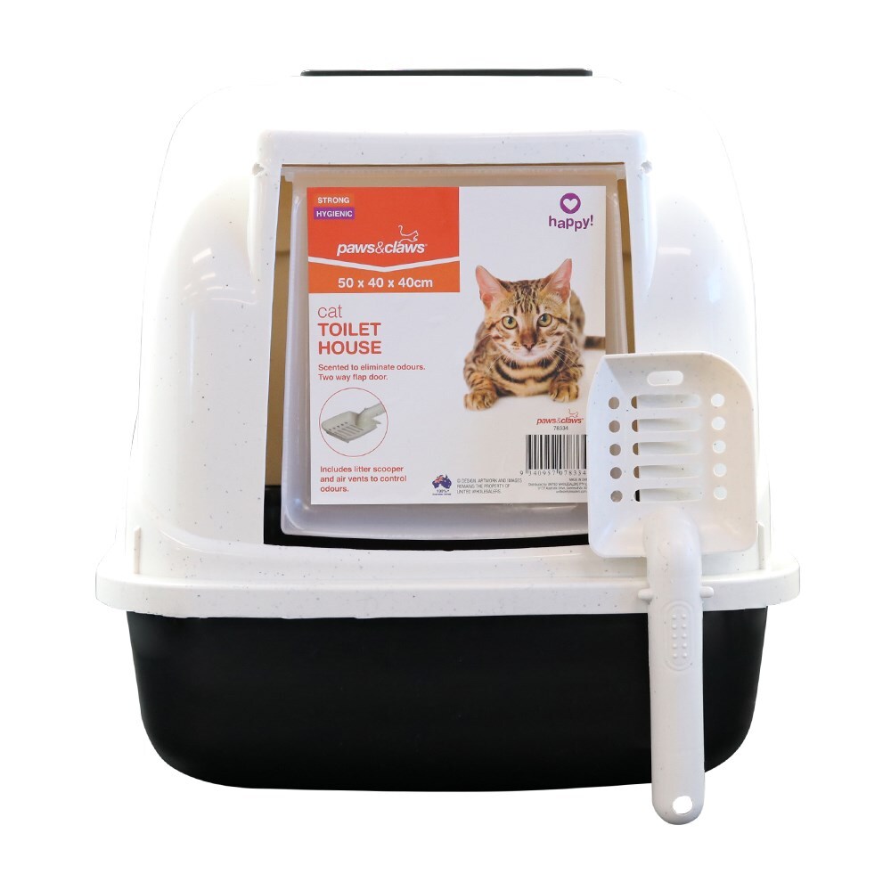 78334-paws-claws-cat-litter-50x40cm-toilet-house-w-door-white